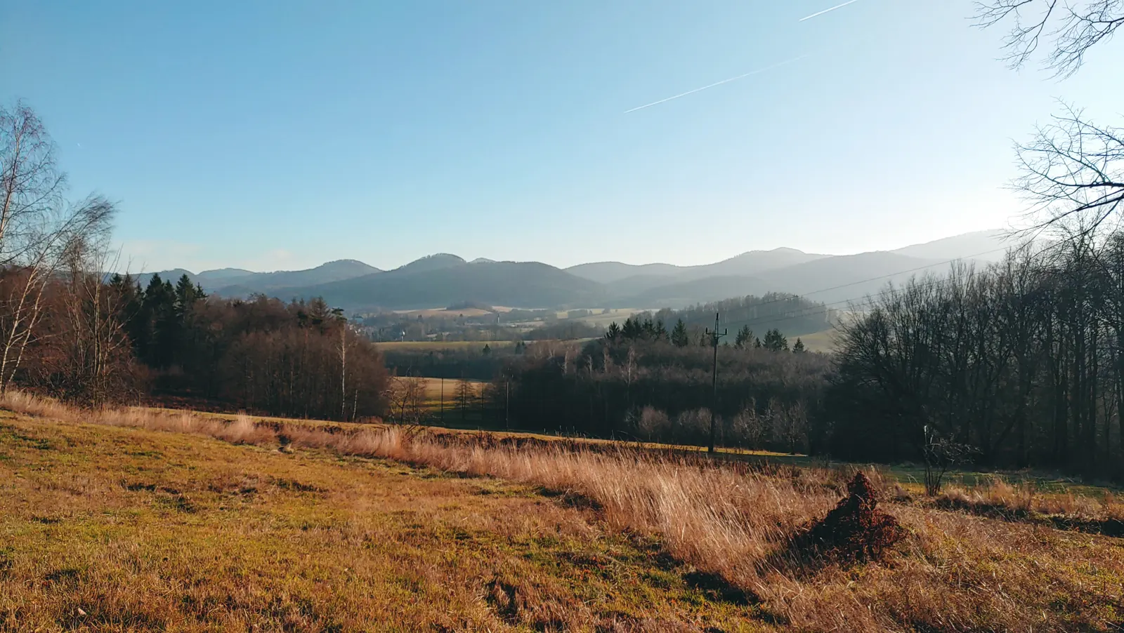 View of the Lusatian Mountains near Chřibská